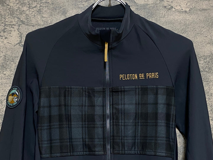 KP400 プロトンドパリ  Peloton de Paris 長袖 サイクルジャージ 黒 S