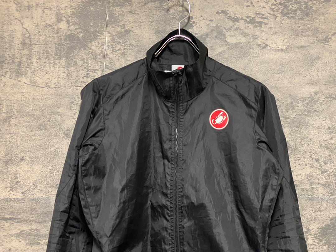 KP753 カステリ CASTELLI 長袖 ウインドブレーカー 黒 M