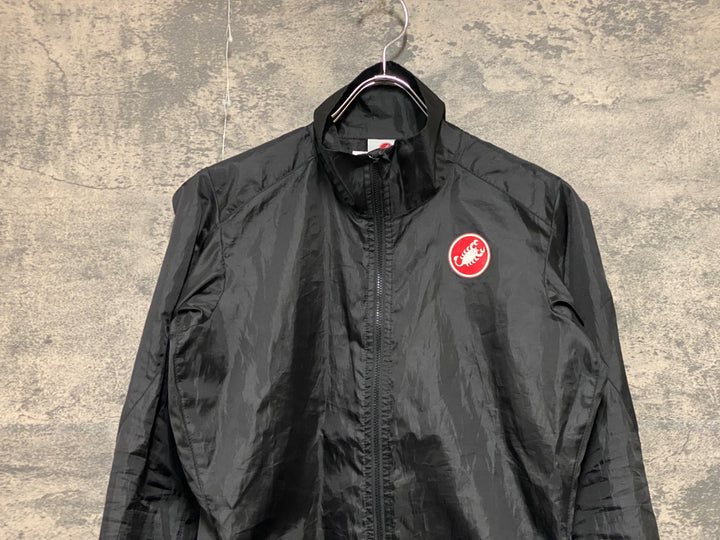 KP753 カステリ CASTELLI 長袖 ウインドブレーカー 黒 M