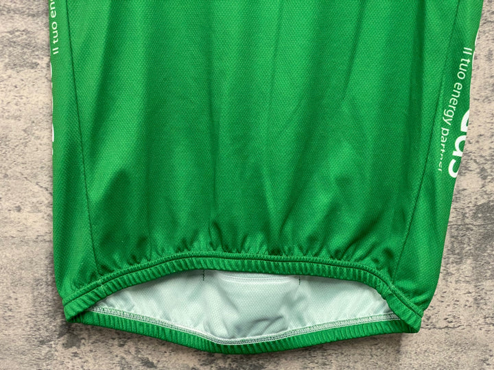 JT086 サンティーニ Santini 半袖サイクルジャージ 緑 M ハーフジップ