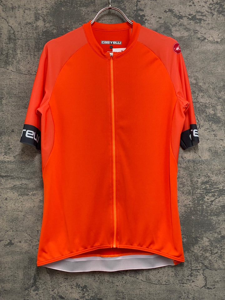 KG570 カステリ CASTELLI 半袖 サイクルジャージ オレンジ L