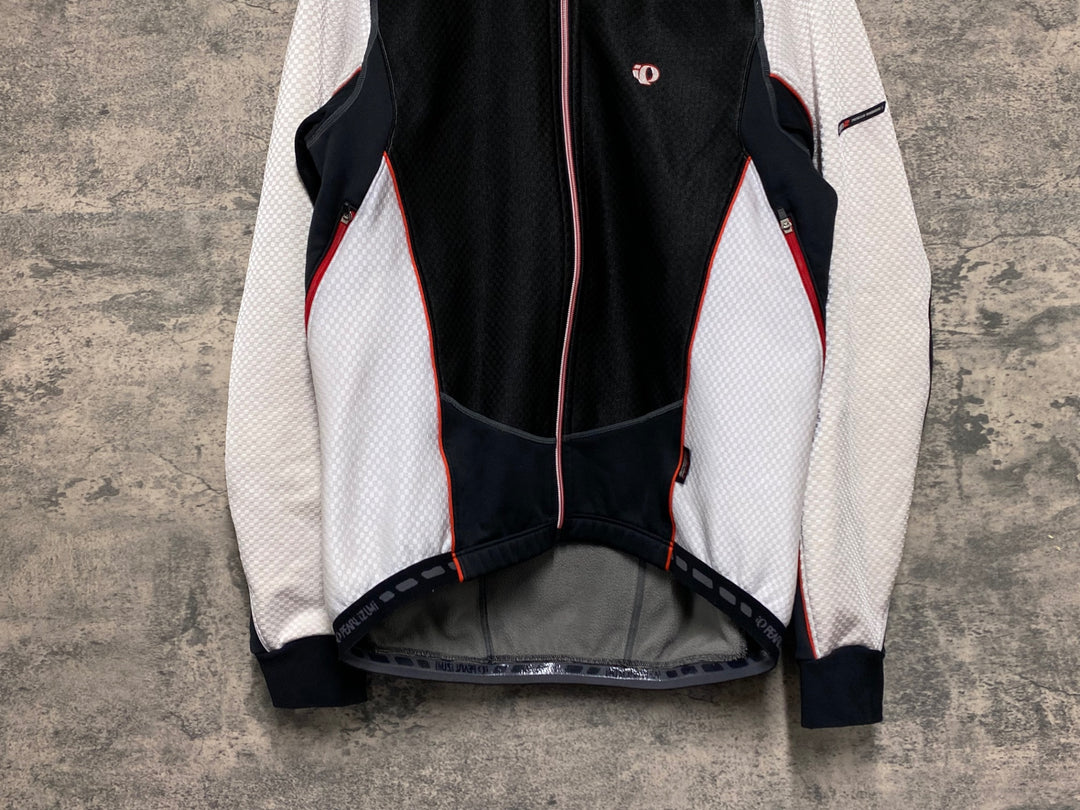 JV345 パールイズミ PEARL iZUMi 長袖サイクルジャケット 白黒 L 裏起毛