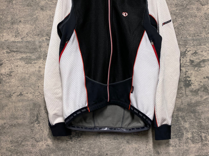 JV345 パールイズミ PEARL iZUMi 長袖サイクルジャケット 白黒 L 裏起毛