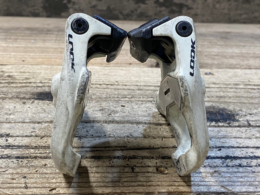 JU013 ルック LOOK ケオ KEO2 MAX CARBON ビンディングペダル 白 クロモリシャフト