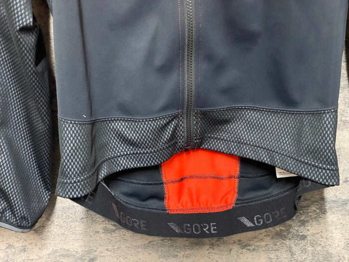 JQ796 ゴア GORE 長袖 サイクルジャケット オレンジ 黒 EU-Lサイズ GORE-TEX INFINIUM