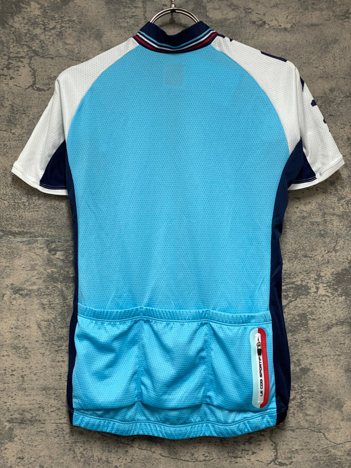 KE840 ルコックスポルティフ le coq sportif 半袖 サイクルジャージ 水色 紺 M