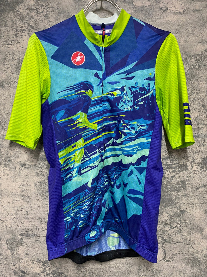 KD410 カステリ CASTELLI 半袖 サイクルジャージ 黄緑 S The Wolfpack 20th Anniversary collection