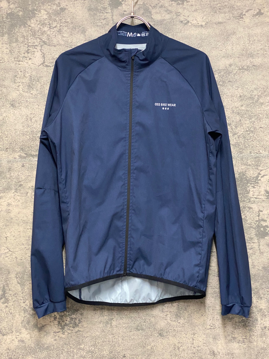 JO058 OSS BIKE WEAR 長袖 ウィンドブレーカー シェルジャケット 紺 M