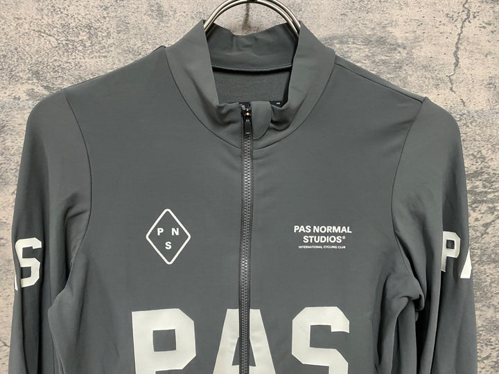 KB878 パスノーマルスタジオ PAS NORMAL STUDIOS Mechanism Thermal Long Sleeve Jersey 長袖 サイクルジャージ グレー M 裏起毛
