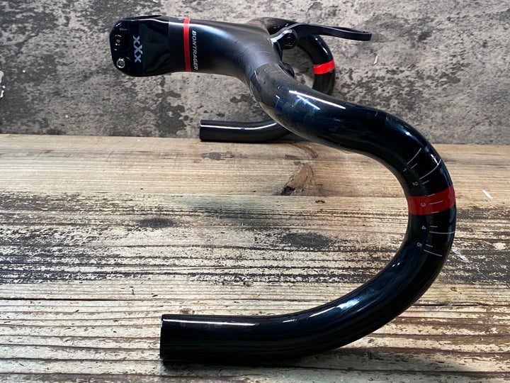 JN126 ボントレガー BONTRAGER XXX カーボン ドロップハンドル ステム一体型 ブラケットC-C420mm 90mm ※クランプ痕、凹みのためジャンク