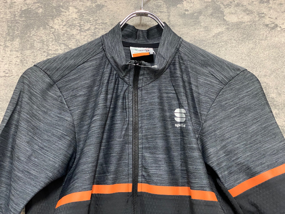 JP848 スポーツフル sportful 半袖 サイクルジャージ グレー 黒 M