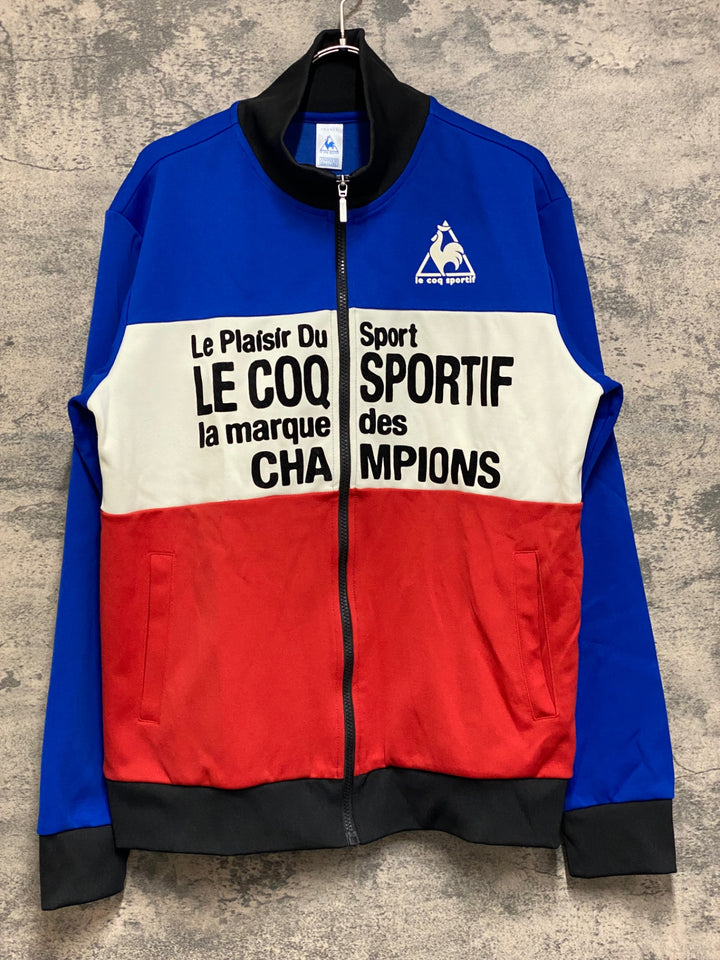 JO219 ルコックスポルティフ le coq sportif 長袖 ジャージ 青 白 赤 O