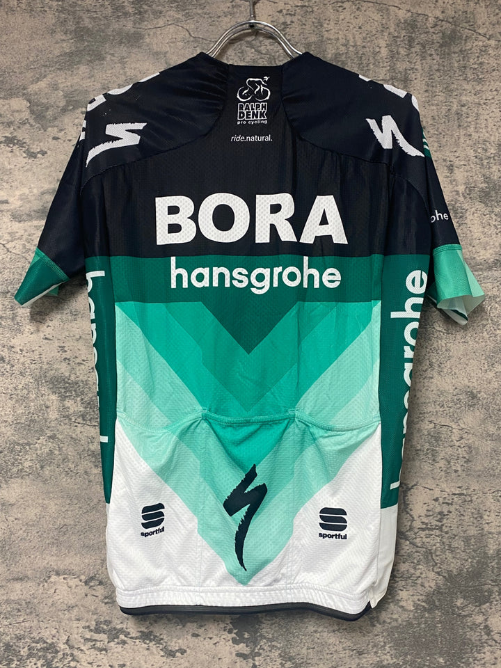 KJ812 スポーツフル sportful 半袖 サイクルジャージ 黒 緑 M BORA hansgrohe