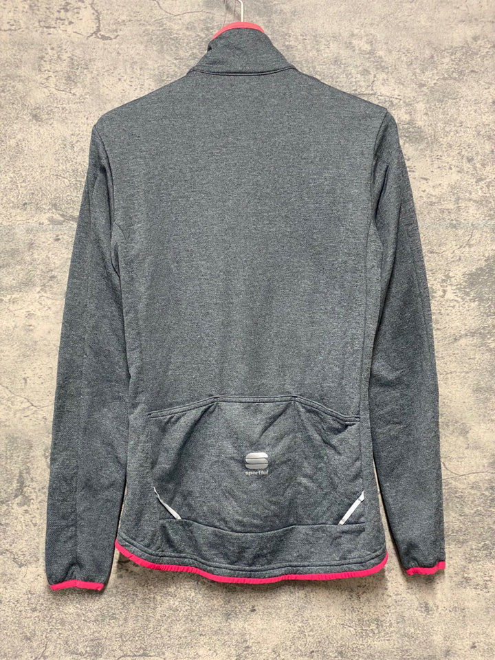 KF867 スポーツフル sportful 長袖 サイクルジャージ グレー S 裏起毛