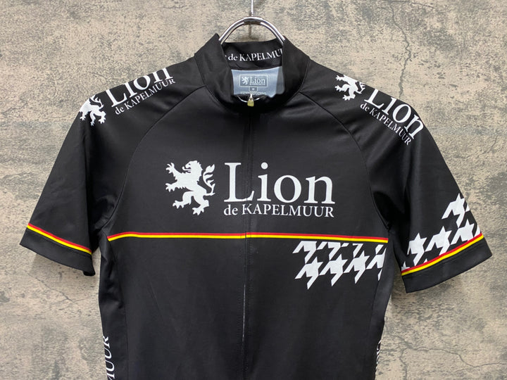 JD446 リオンドカペルミュール Lion de KAPELMUUR 半袖サイクルジャージ M 黒