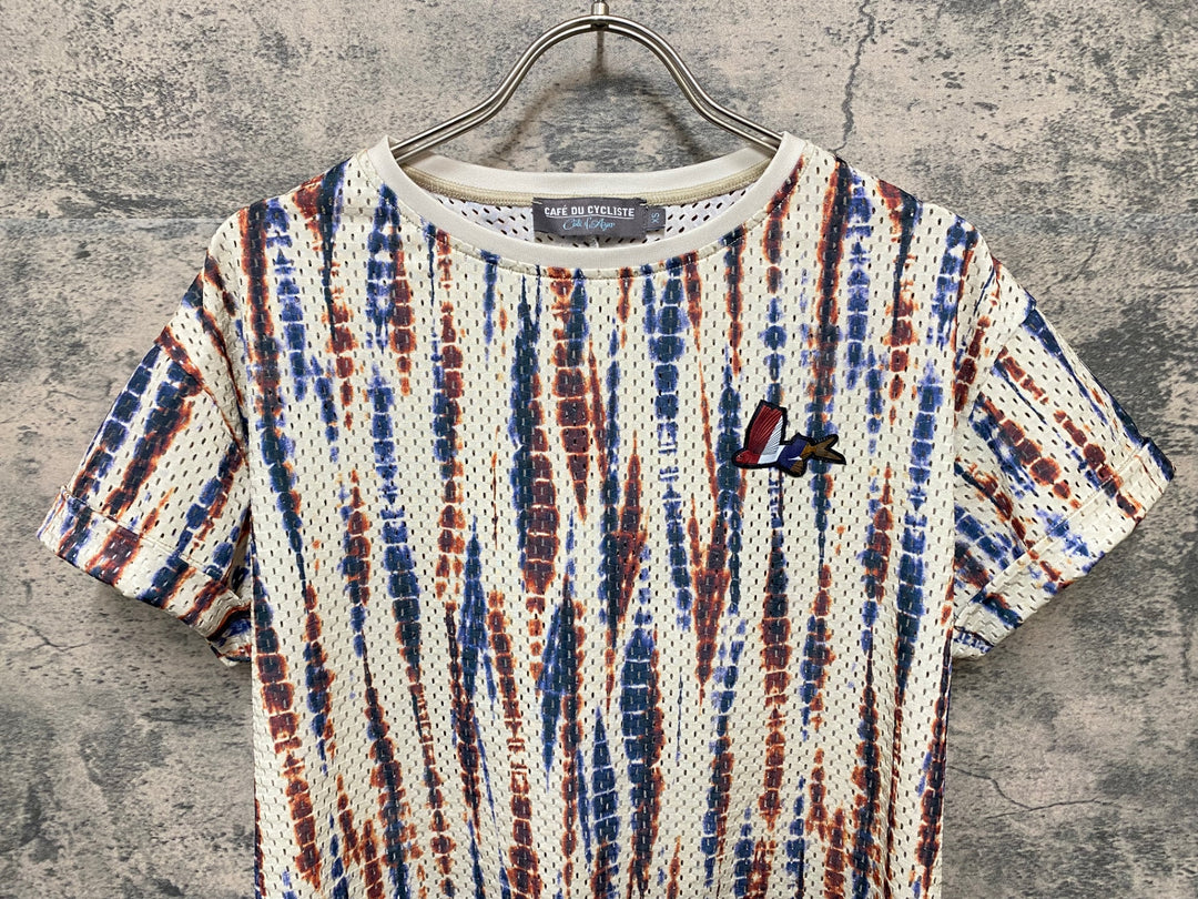 KA839 カフェドシクリステ CAFE DU CYCLISTE MAGALIE WOMEN 半袖 サイクルジャージ 総柄 XSサイズ