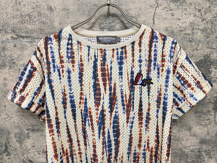 KA839 カフェドシクリステ CAFE DU CYCLISTE MAGALIE WOMEN 半袖 サイクルジャージ 総柄 XSサイズ