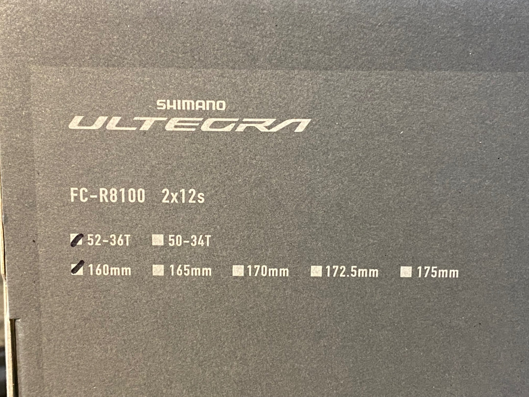 JR376 シマノ SHIMANO ULTEGRA FC-R8100 クランクセット 52/36T 160mm
