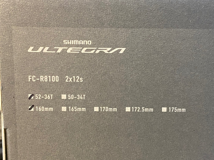 JR376 シマノ SHIMANO ULTEGRA FC-R8100 クランクセット 52/36T 160mm