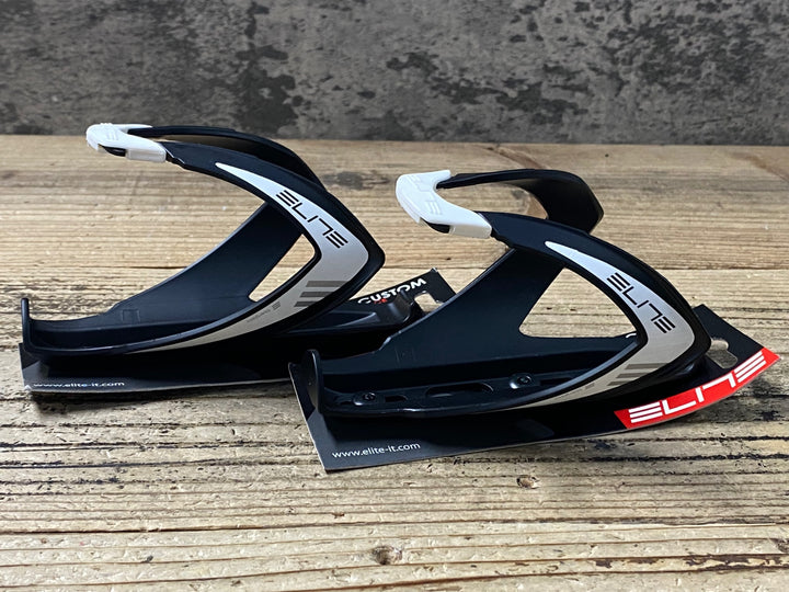 KP108 エリート ELITE CUSTOM RACE ボトルケージ 黒 白 2個セット
