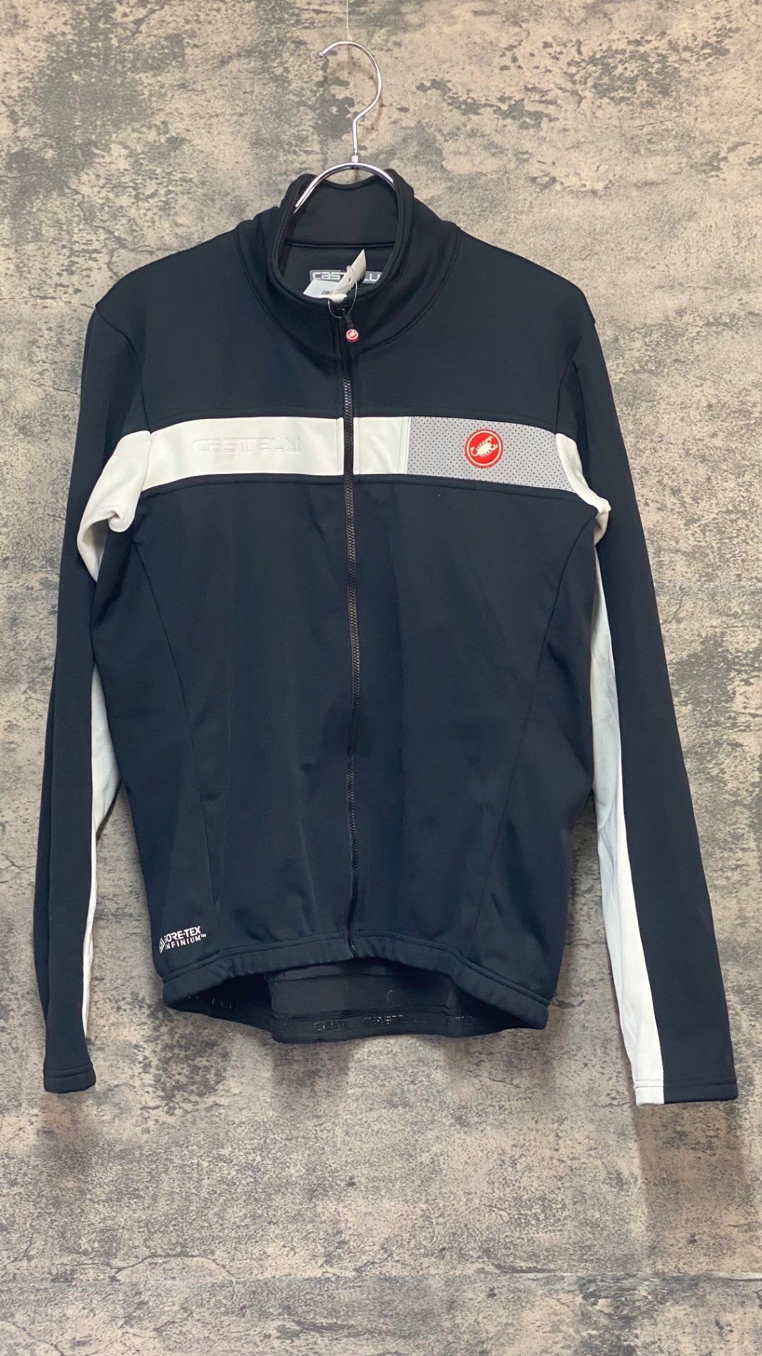 KI786 カステリ CASTELLI 長袖 サイクルジャケット 黒 XL 裏起毛 GORE TEX INFINIUM