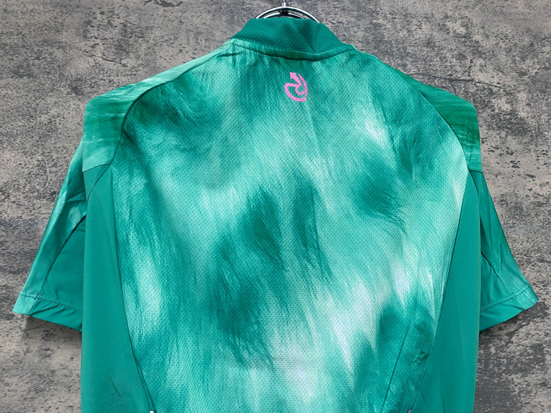 JV982 レリック reric Fuzzy Womens Standerd Jersey 半袖サイクルジャージ レディース L 緑