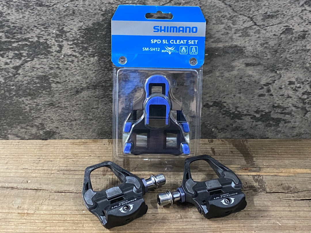 KE485 シマノ SHIMANO アルテグラ ULTEGRA PD-R8000 ビンディングペダル SPD-SL 青クリート付