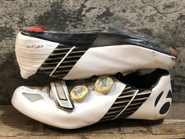 JT208 ボントレガー BONTRAGER XXX ビンディングシューズ 白 黒 EU39 ※ボアダイアル破損のためジャンク