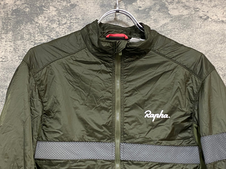 KS437 ラファ Rapha BREVET INSULATED JACKET 長袖 サイクルジャケット 深緑 M