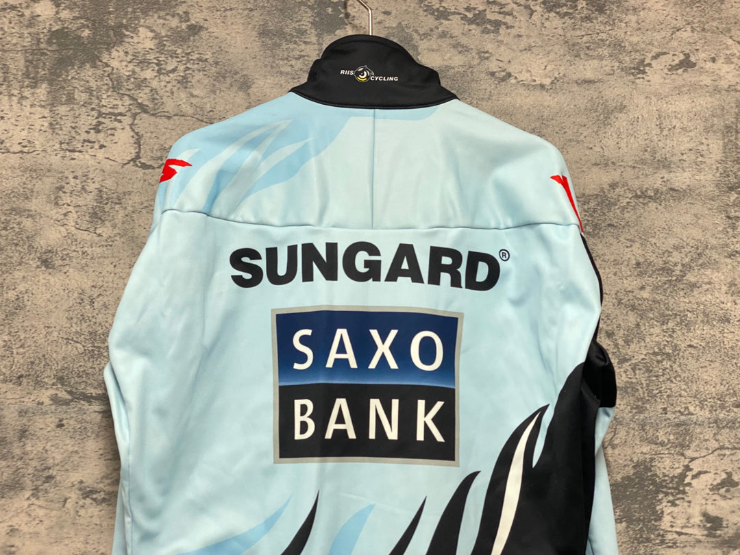 KJ809 スポーツフル sportful 長袖 サイクルジャケット 水色 XL 裏起毛 SAXO BANK