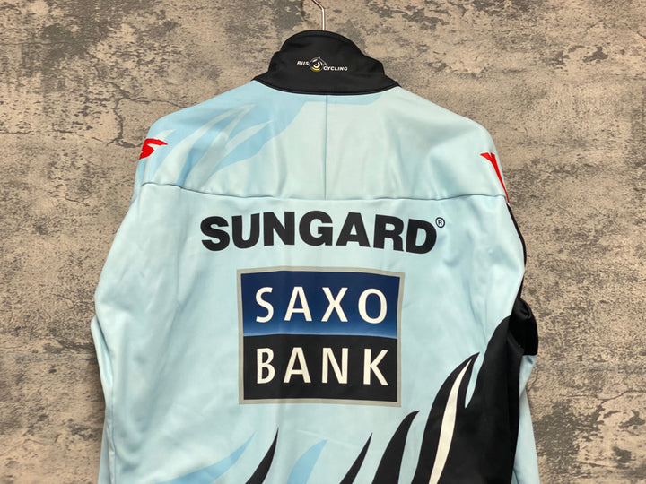KJ809 スポーツフル sportful 長袖 サイクルジャケット 水色 XL 裏起毛 SAXO BANK