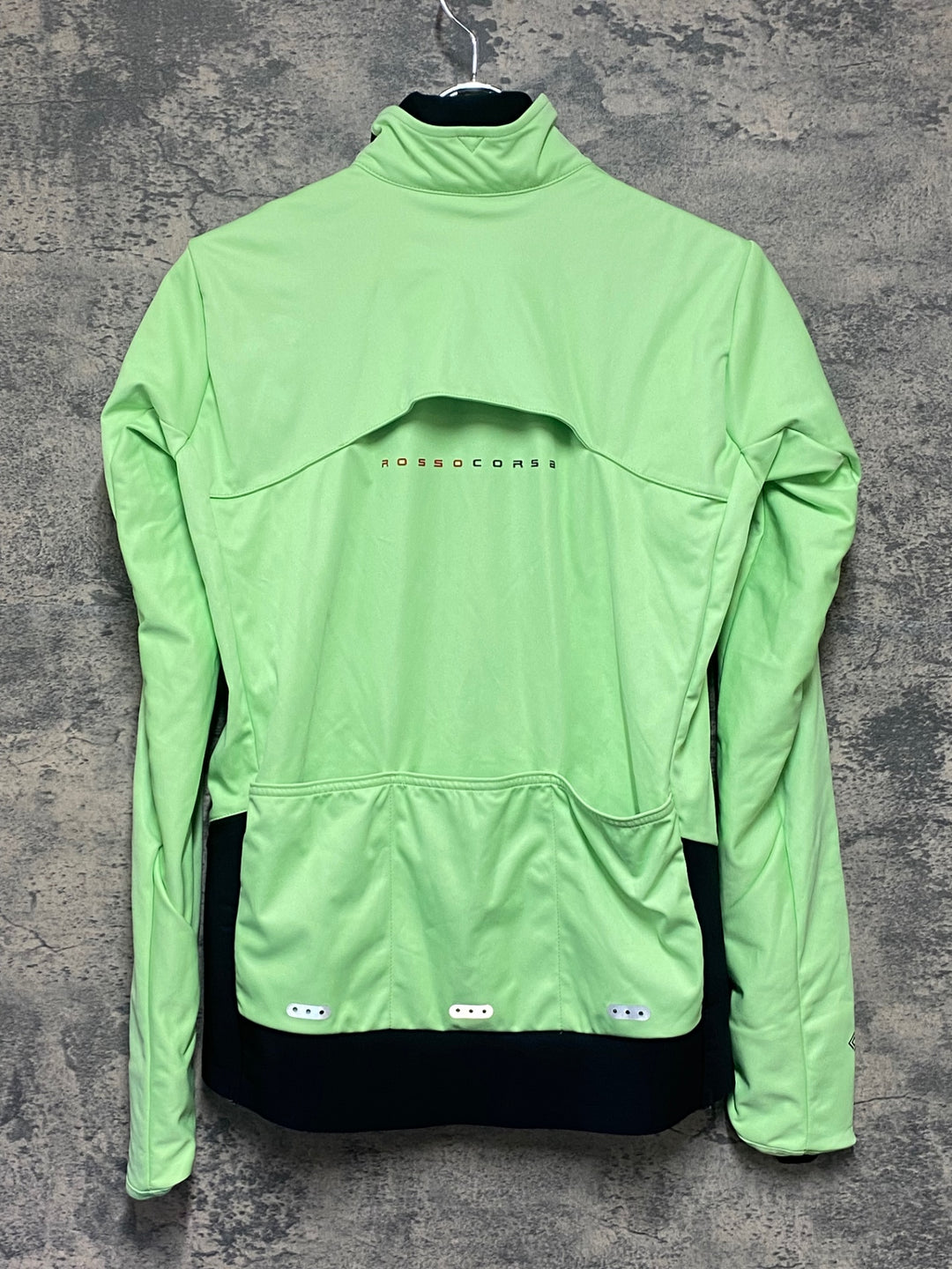 KP590 カステリ CASTELLI ROSSOCORSA 長袖 ダブルレイヤード サイクルジャケット ライトグリーン レディース S 裏起毛 GORE-TEX