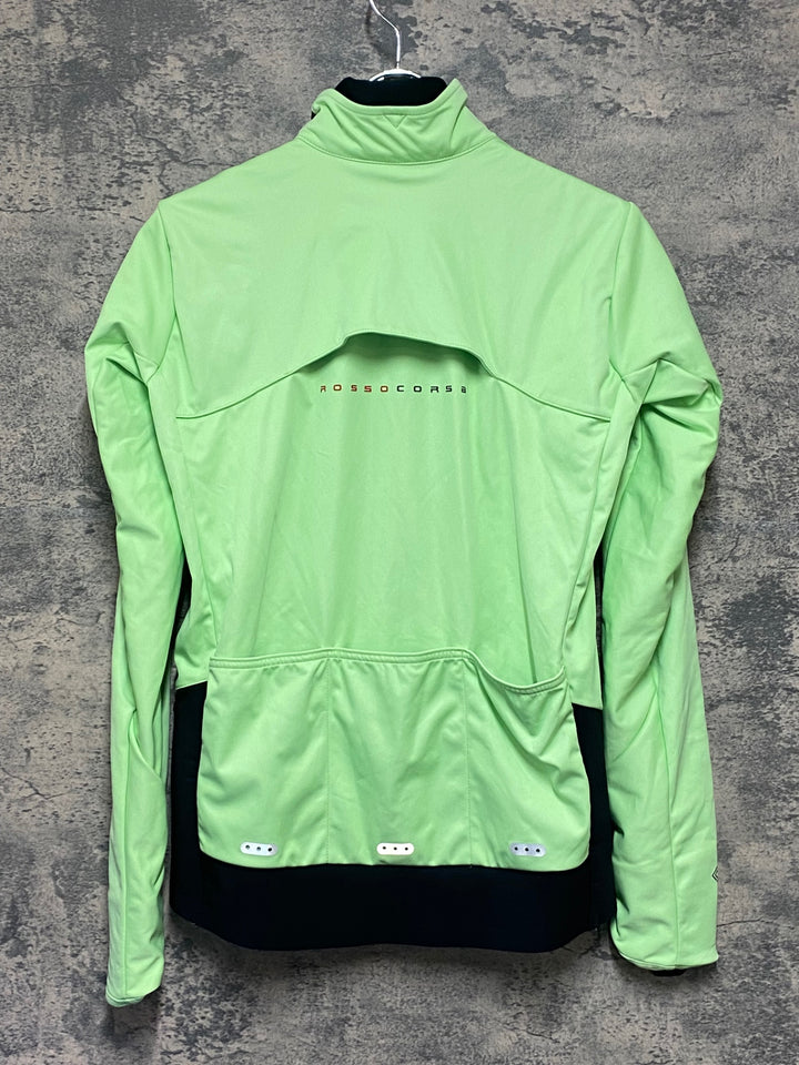 KP590 カステリ CASTELLI ROSSOCORSA 長袖 ダブルレイヤード サイクルジャケット ライトグリーン レディース S 裏起毛 GORE-TEX