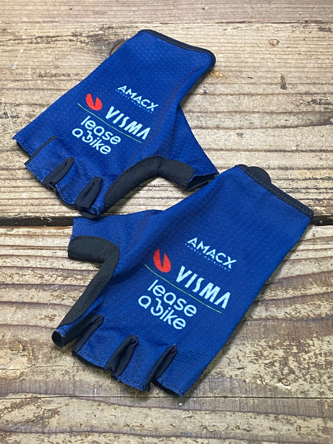JK207 アグ AGU 指切り グローブ 紺 黒 VISMA ※サイズ不明、タグカット
