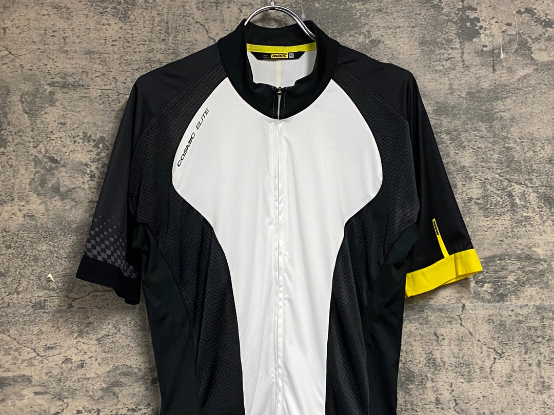 JW303 マヴィック MAVIC コスミックエリート COSMIC ELITE 半袖 サイクルジャージ 白/黒 XL