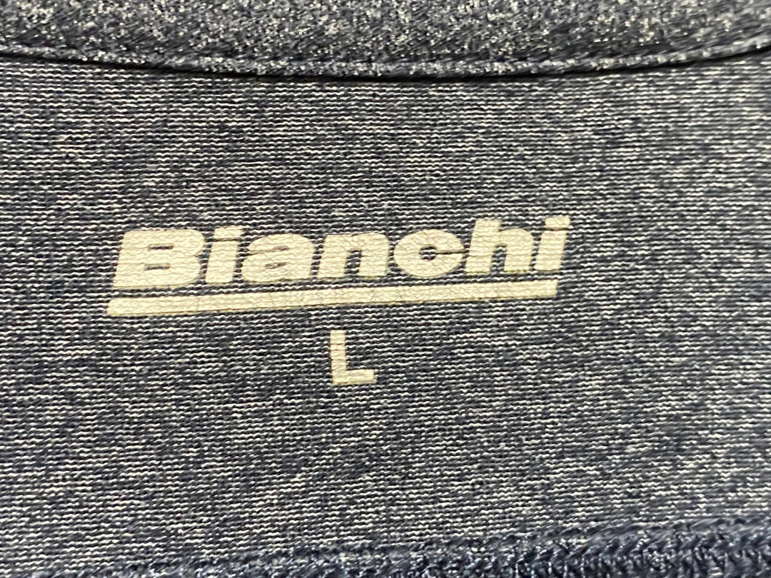 KA106 ビアンキ BIANCHI 長袖 サイクルジャージ 裏起毛 Lサイズ ブラック グレー