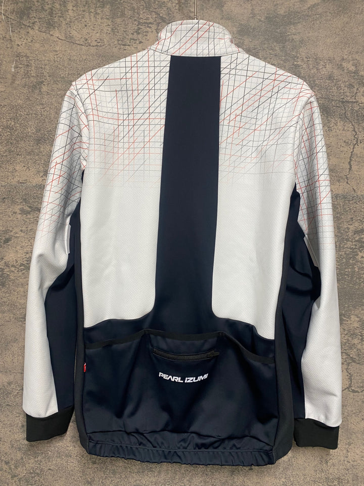 JG792 パールイズミ PEARL iZUMi 長袖 サイクルジャケット 白 黒 M 裏起毛