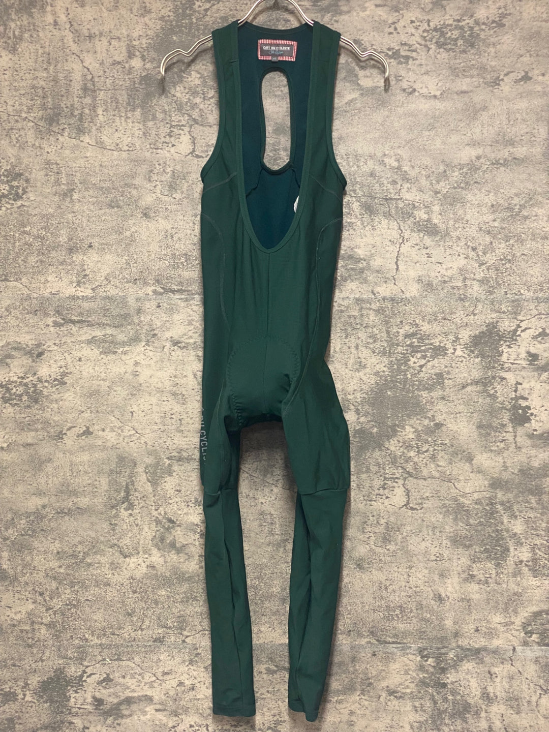KE380 カフェドシクリステ CAFE DU CYCLISTE MARIE MEN ビブタイツ  XS 緑 裏起毛