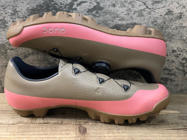 KJ495 クオック QUOC GRAN TOURER ビンディングシューズ 2穴 ベージュ ピンク EU41