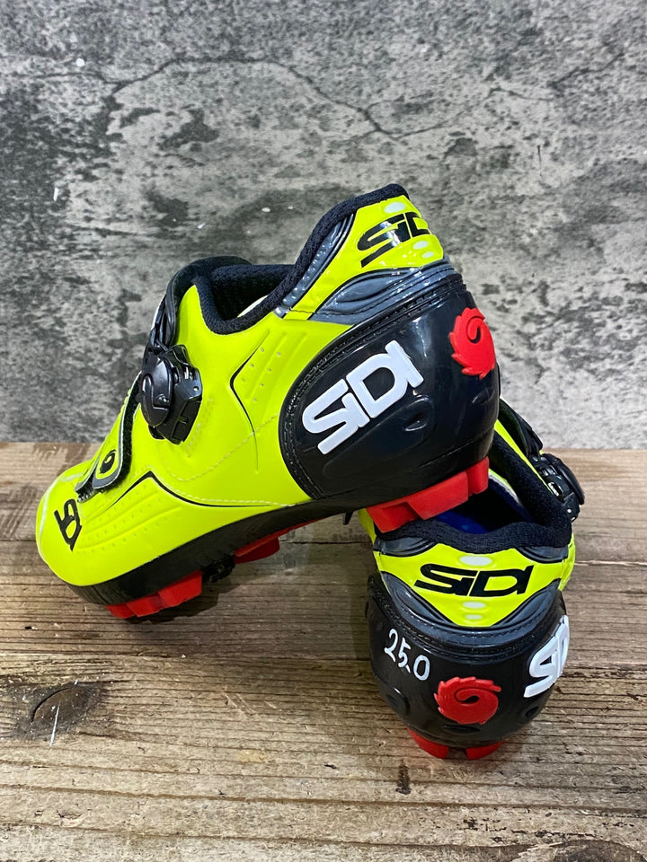 KG411 シディ SIDI TRACE MTB ビンディングシューズ 2穴 蛍光イエロー EU40 ※ペン字あり
