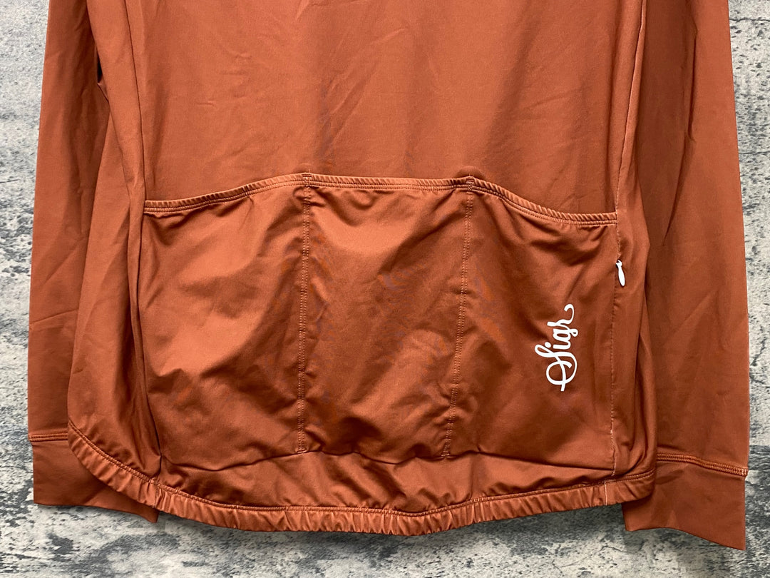 JI117 シーガー Sigr 長袖 サイクルジャージ ブラウン XXL