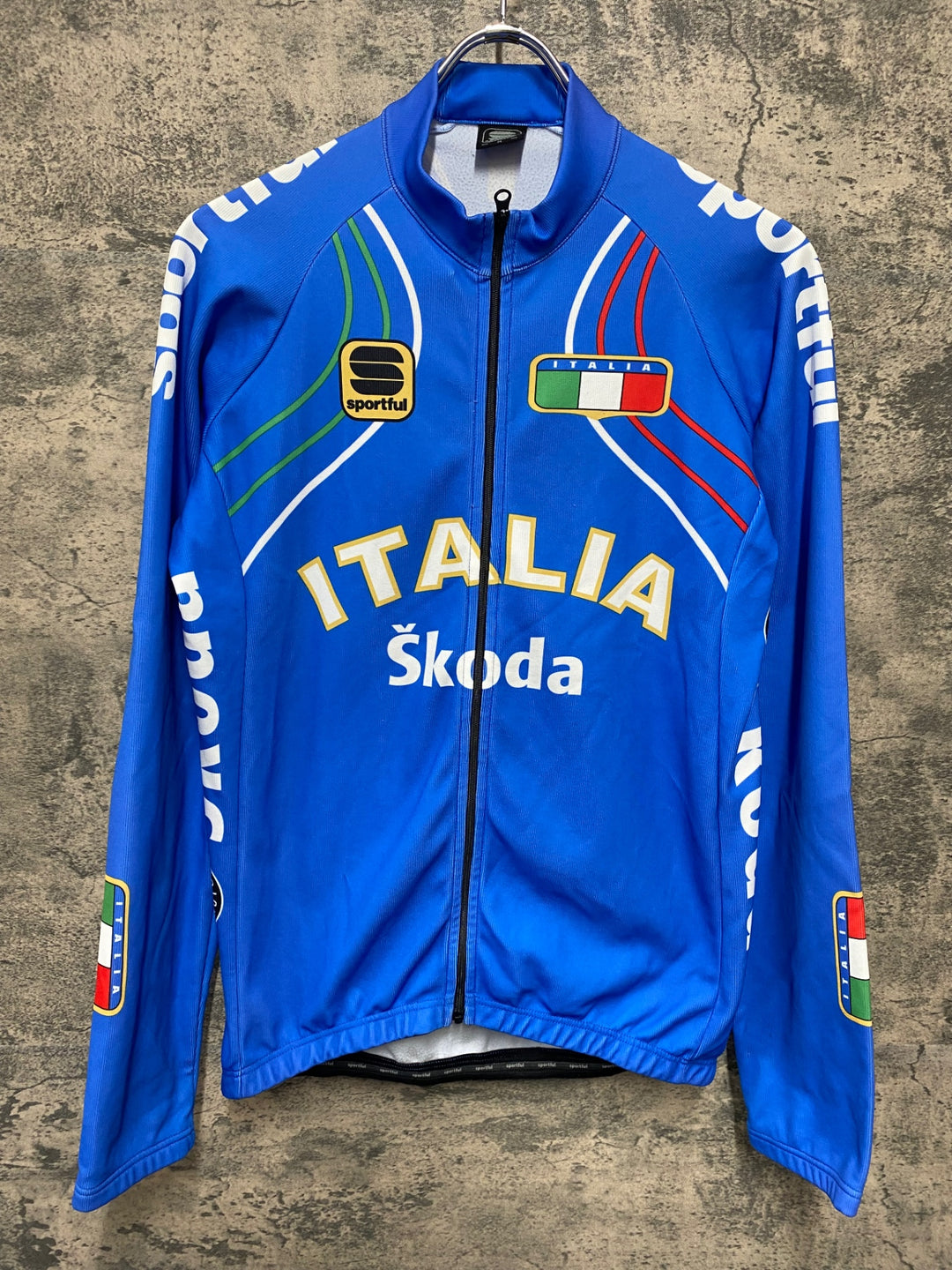 JS666 スポーツフル SPORTFUL ITALIA 長袖 サイクルジャージ 青 M