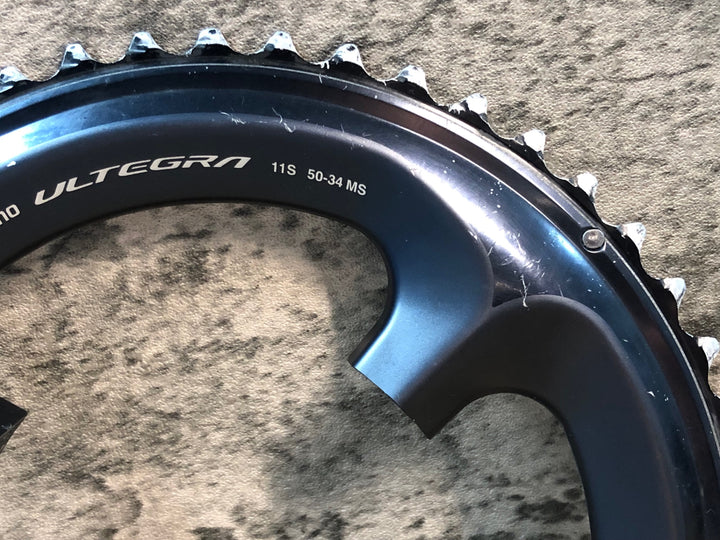 JF994 シマノ SHIMANO アルテグラ ULTEGRA FC-R8000 アウター チェーンリング 50T ※歯の強い摩耗のためジャンク