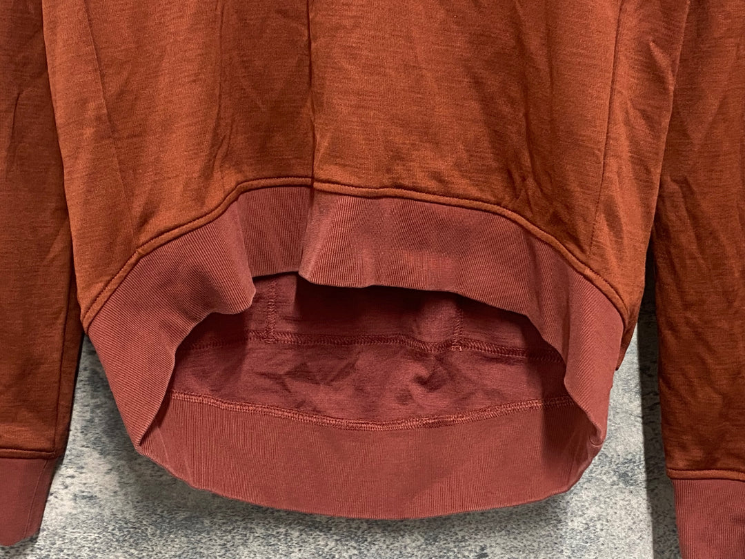 JV870 ラファ Rapha PEACE RACE JERSEY 長袖 サイクルジャージ ブラウン サイズ不明