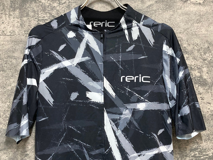 KJ368 レリック reric 半袖 サイクルジャージ 黒 グレー柄 L