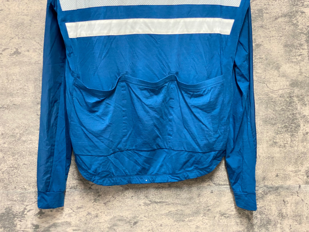 KG220 ラファ Rapha BREVET LONG SLEEVE WINDBLOCK JERSEY 長袖 サイクルジャージ ターコイズブルー XL