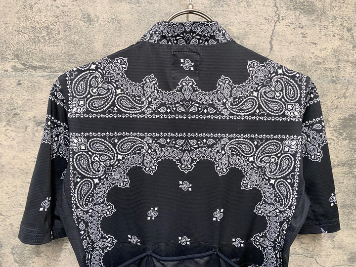 JZ693 カフェドシクリステ Cafe du Cycliste TIPHANY Man 半袖 サイクルジャージ 黒 白 XS