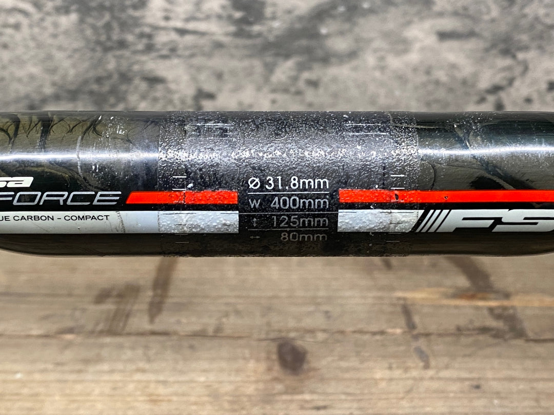 JO618 FSA K-FORCE カーボン ドロップハンドル W400mm Φ31.8 ※クリア日焼け