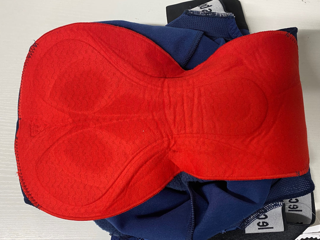 KH065 ルコックスポルティフ le coq sportif ビブタイツ 青 L 裏起毛