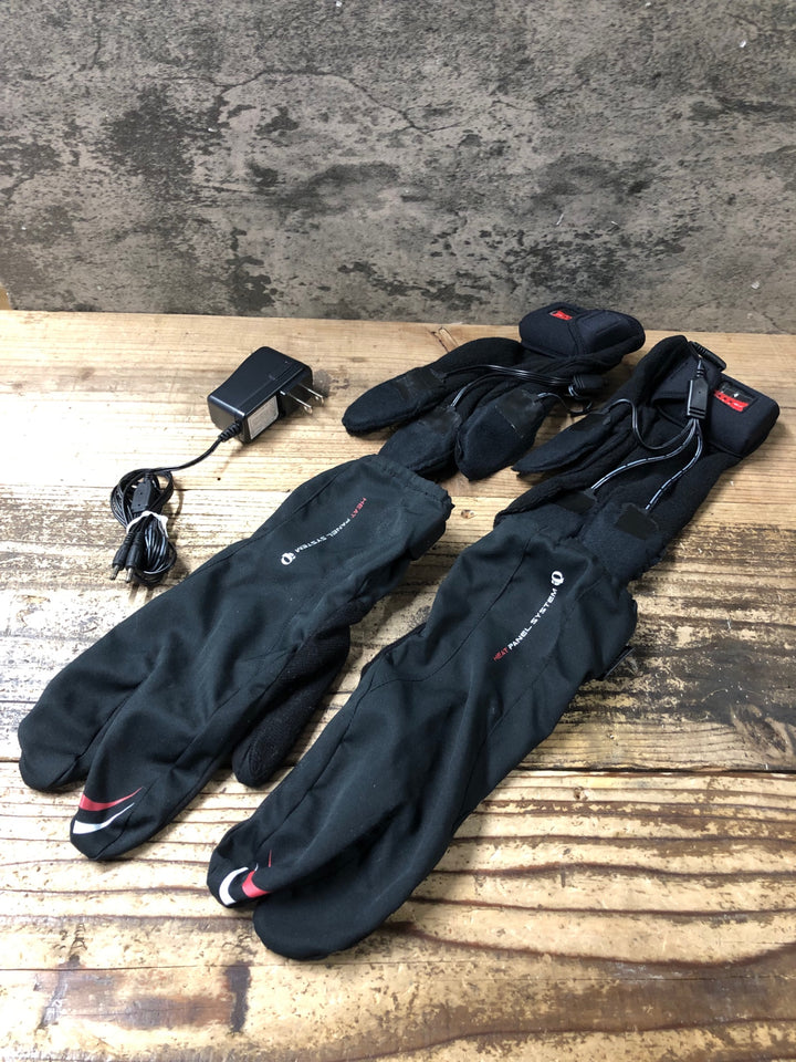 JV328 パールイズミ PEARL iZUMi 長指ウィンターグローブ 黒 M HEAT PANEL SYSTEM